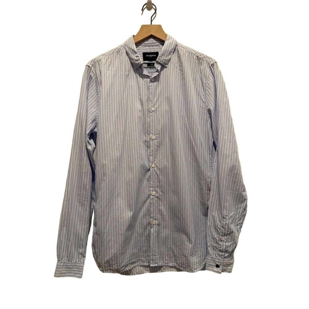 THE KOOPLES Mens size M medium Slim Fit Blue White Striped Button Down Shirt